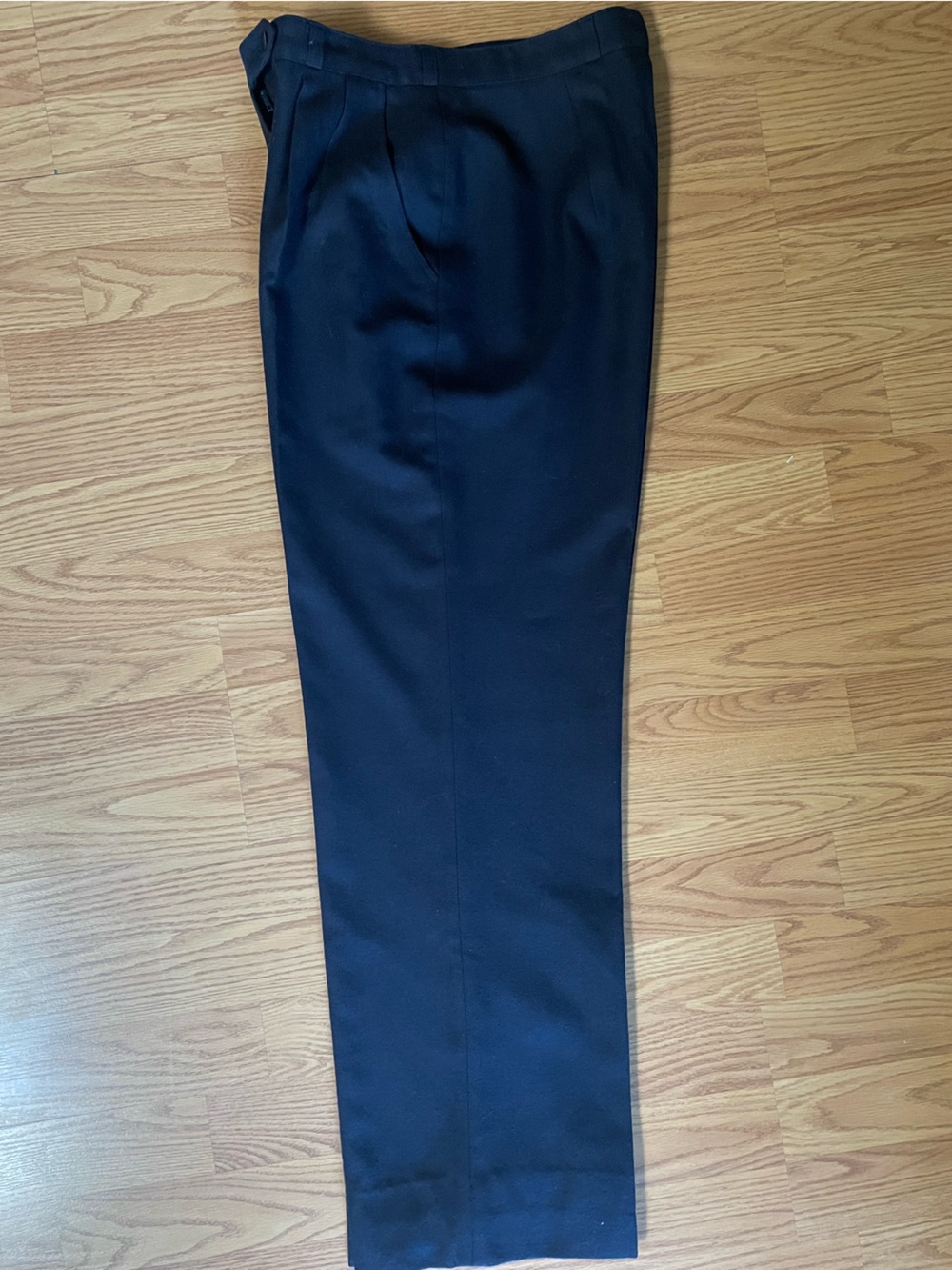 Classic Navy Straight-Leg Dress Trousers